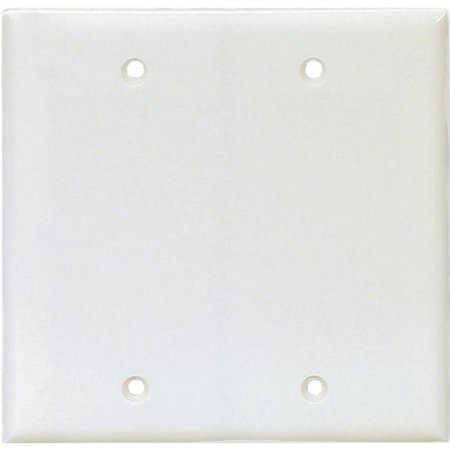 EATON WIRING DEVICES Wallplate, 8 in L, 14 in W, 2 Gang, Polycarbonate, White, HighGloss, Box Mounting PJ23W